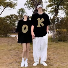特別的網紅情侶裝設計感2026新款潮小衆夏季一男一女短袖t恤套裝