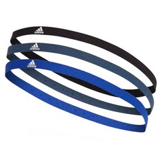 adidas 愛迪達 LOGO印花髮帶 3入, 黑色+海軍+藍色