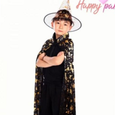 할로윈 블랙 해피파티 망토 세트 호박 80cm 아동 코스_WFGRL8N