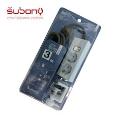 (써보니) 두남 써보니 고정형 통합스위치 멀티탭 (2구/16A/250V/책상고정형/회색전선) (3M), 1개