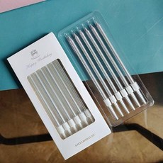 生日蠟燭 6支裝 細長杆 派對裝飾, 1個, 100盒600支,鍍金銀色