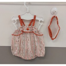 압소바 24년신상 20%! 헤어밴드가 포함된 너무 이쁜 여아 우주복