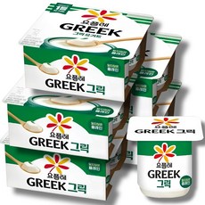 빙그레 요플레 그릭 달지 않은 플레인 요거트, 20개, 80g