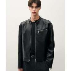 드로우핏 바이커 싱글 레더 자켓 [BLACK] 438848