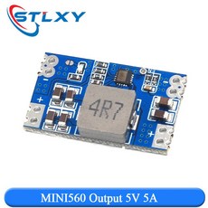 스텝 다운 안정화 전압 공급 모듈 출력 3 3 5V 9V 12V 5A DC DC MINI560, 1개