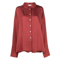 슬리퍼 파스텔 자카드 패턴 파자마 상의