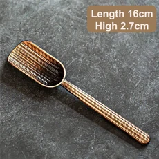 구리 합금 말차 스푼 전통 내열성 잎 스쿠프 삽 다도, 01 F