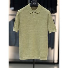 바쏘옴므 린넨 블렌드 면스판 카라 반팔 니트 BSZ2WT10A OV_SC