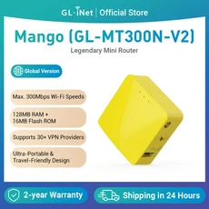 GL.iNet-MT300N-V2Mango 휴대용 미니 여행 무선 포켓 라우터-WiFi 라우터액세스, GL-MT300N-V2