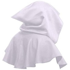 Makroyl 유니 할로윈 그림 카울 망토 중세 위카 이교도 후드 망토 크리스마스 코스프레 의상 판초 남성 여성용 화이트. 단일 사이즈