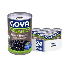 고야 푸드 유기농 검은콩 439.4g (24팩) Goya Foods Organic Black Beans 15.5 Ounce (Pack of 24), 1개