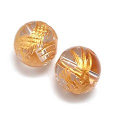 Bead 팔찌원석 8mm 금룡 은룡 팬던트 한팩 2알 원석선택, 8mm 금룡 백수정 (2알), 1개