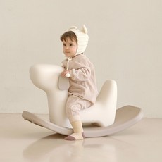 아이팜 해피스윙 흔들말 아기 유아 붕붕카, 베이지, 1개