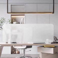 Moodo 사무실 책상 파티션 가림막 타공면제 아크릴 칸막이, 800mm, 스크럽 반투명