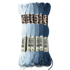 폴리에스터 크로스 자수실 바느질 공예 천, 5. Blue01