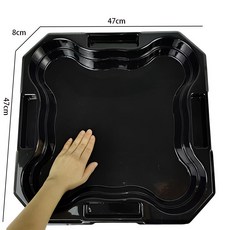 桃園有貨/24h 2025新款大號六邊黑圓陀螺盤大號加厚競技特配件遊戲戰鬥底盤 XPDD, 新款黑方盤47*47*8