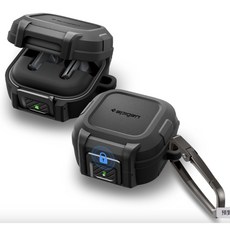 Spigen 適用於 Samsung Buds4/Buds4 Pro Lock Fit 扣鎖式 防摔保護殼, 黑色, 1個
