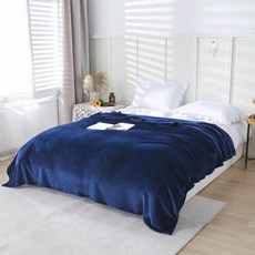침대 산호 양 털 플란넬 담요 솔리드 블루 핑크 얇은 침대보 소파 커버 가짜 격자 무늬, 3. navyblue