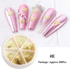 60 의 라이트 젬 DIY 투스 남녀용 가용 키트 주얼리, 접시형금속나비-E