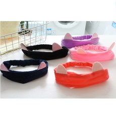 화장실 얼굴 세안 부드러운 고양이 귀 헤어밴드