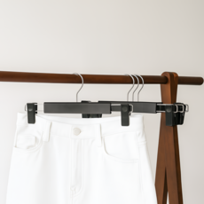 카사비바 프리미엄 논슬립 집게 바지걸이, 10개, 블랙