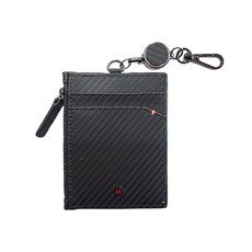 MONDAINE 瑞士國鐵 溜溜球牛皮證件套 伸縮識別證套 質感時尚, 碳纖維紋, 1個