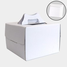 라라패키지 케이크상자 2호 받침포함, 화이트, 1개