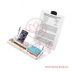 혜명몰 화이트 책상정리 책상소품 휴대폰거치대 데스크테리어소품 탁상용휴대폰거치대 핸드폰 전선정리홀더