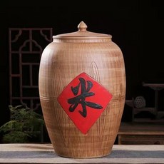 熱銷 陶瓷米缸 景德鎮陶瓷米缸 傢用帶蓋密封防潮老式儲米箱 米桶 10斤20斤50斤廚房收納桶 居家收納, 米字冬瓜型50斤裝, 1個