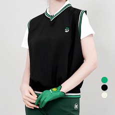 그레힙 여성 골프 조끼 냉감 소재 V넥 베스트 여름 여성골프웨어