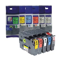 브라더 호환 라벨기 테이프 색상 다양 PT-P300BT PT-P710BT PT-D600 PT-D610BT PT-D200 PT-D200LB PT-P710BTWH, 18mm, 검정바탕 흰색문구 XZe3_5