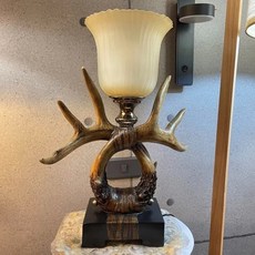 HUGO LIGHTING 歐式復古鹿角造型檯燈 臥室床頭燈