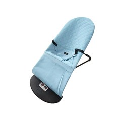 접이식 흔들 의자 침대 신생아침대 신생아, 연 블루 다이아몬드+모기장