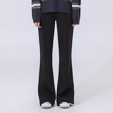 韓國 arua 女款壓線半喇叭絨毛刷毛運動褲