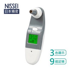 NISSEI 日本精密 新型迷你耳溫槍-灰(MT-50LL)【美十樂連鎖藥局】, 1個, 灰色