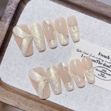 星雪絮語 純手工美甲穿戴甲 指甲貼片, 1個, BNP092-M碼(實品拍攝)