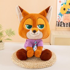 瘋狂動物城 朱迪尼克 毛絨玩具 狐狸兔子玩偶 兒童可愛禮物, 1個, 狐狸尼克,35cm0.35kg