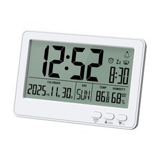 大屏電子時鐘 溫濕度 鬧鈴 背光 可掛可立, 1個