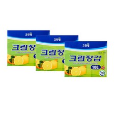 크린장갑 100매 위생장갑, 3개, 100개