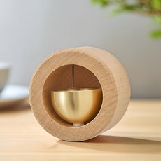 원형 우드 문종 자석부착식 현관문종 현관문 도어벨 풍경종