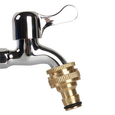 에코벨 황동 수도꼭지 연결 커넥터 내경19mm 25mm 이중사용, 19mm