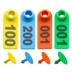 염소귀표 가축 식별태그 인식표 이표 소 양 돼지, 03.오렌지50개세트(01-50)