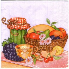 헤리티지공예 과일 냅킨 1장 (냅킨아트 데쿠파주용), 1개, 1개입