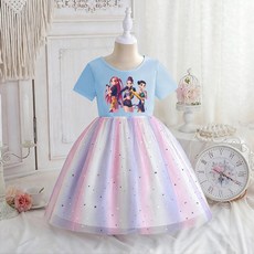 케이팝 데몬헌터스 드레스 원피스 반팔 미라 어린이 라운드 여름 봄