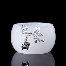 十二生肖造型琉璃玉瓷茶盞, 1個, 琉璃羅漢盃 羊 簡裝