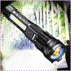 YH-레이저 줌 고휘도 엄지손전등 독일제 초강력 충전식 휴대용 방수 켐핑 미니 손전등, [1]xP50