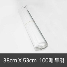비포막지 38호 38x53 10L 100매 투명 쓰레기봉투 비닐봉지 평판봉투, 1개