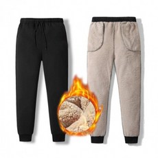 겨울 보아털 조거팬츠 기모 트레이닝 바지 방한 털바지 작업복 밴딩 팬츠