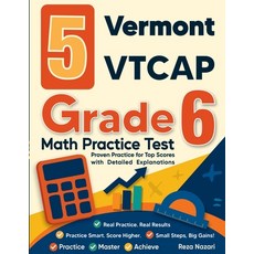 (英文圖書)5 Vermont VTCAP Grade 6 Math Practice Tests: Proven Practice for Top Scores with... 平裝版, Effortless Math Education, 英文