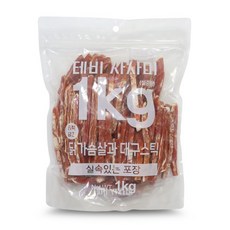 [Tabby]테비 사사미 실속형 포장 1kg, 닭가슴살과 대구스틱, 1개
